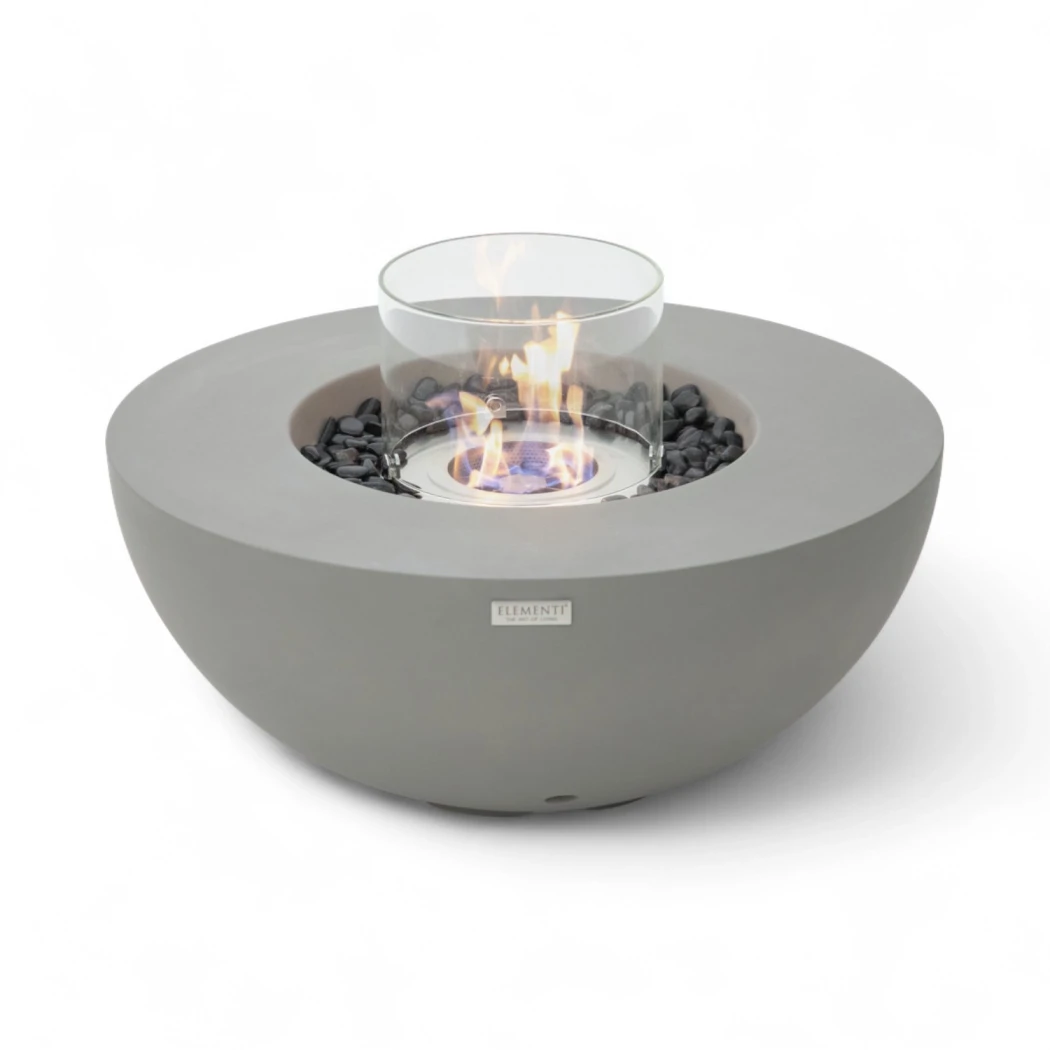 Elementi ROCA Space Grey Vuurtafel - Ronde bio-ethanolhaard van 8,2 kW afbeelding