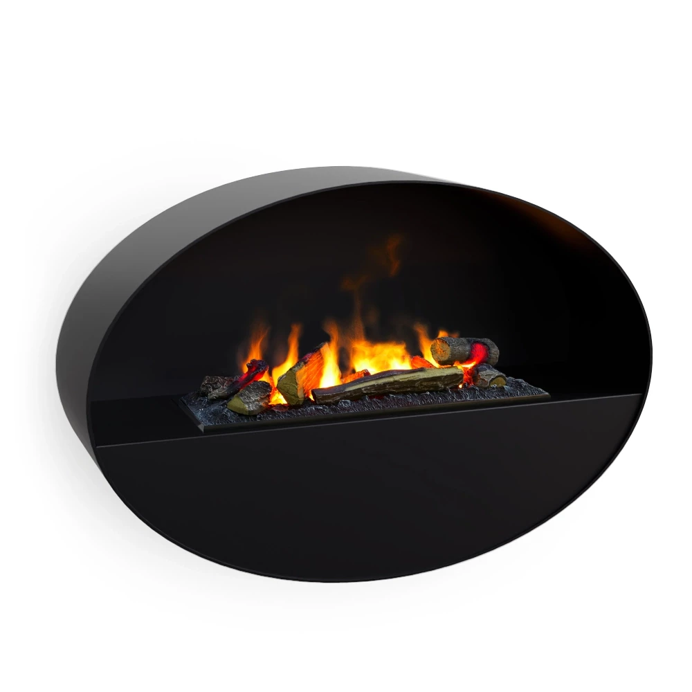 Kjos - Zwarte waterdamphaard | Opti-Myst haard van ScandiFlames Electric | Met Dimplex Cassette 400 waterdamp brander