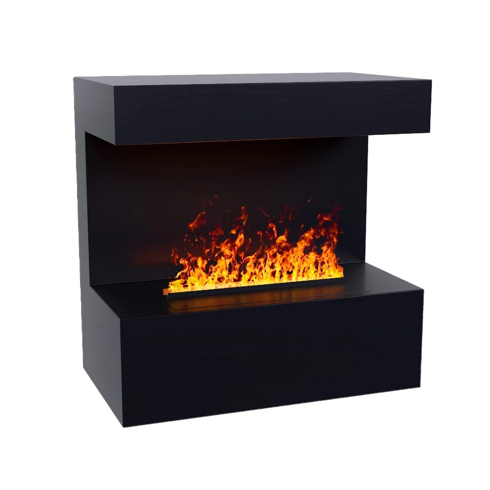 Waterdamphaard Late Zwart | Opti-Myst Haard van ScandiFlames Elektrisch | Met Dimplex Cassette 400 waterdamphaard brander afbeelding 1