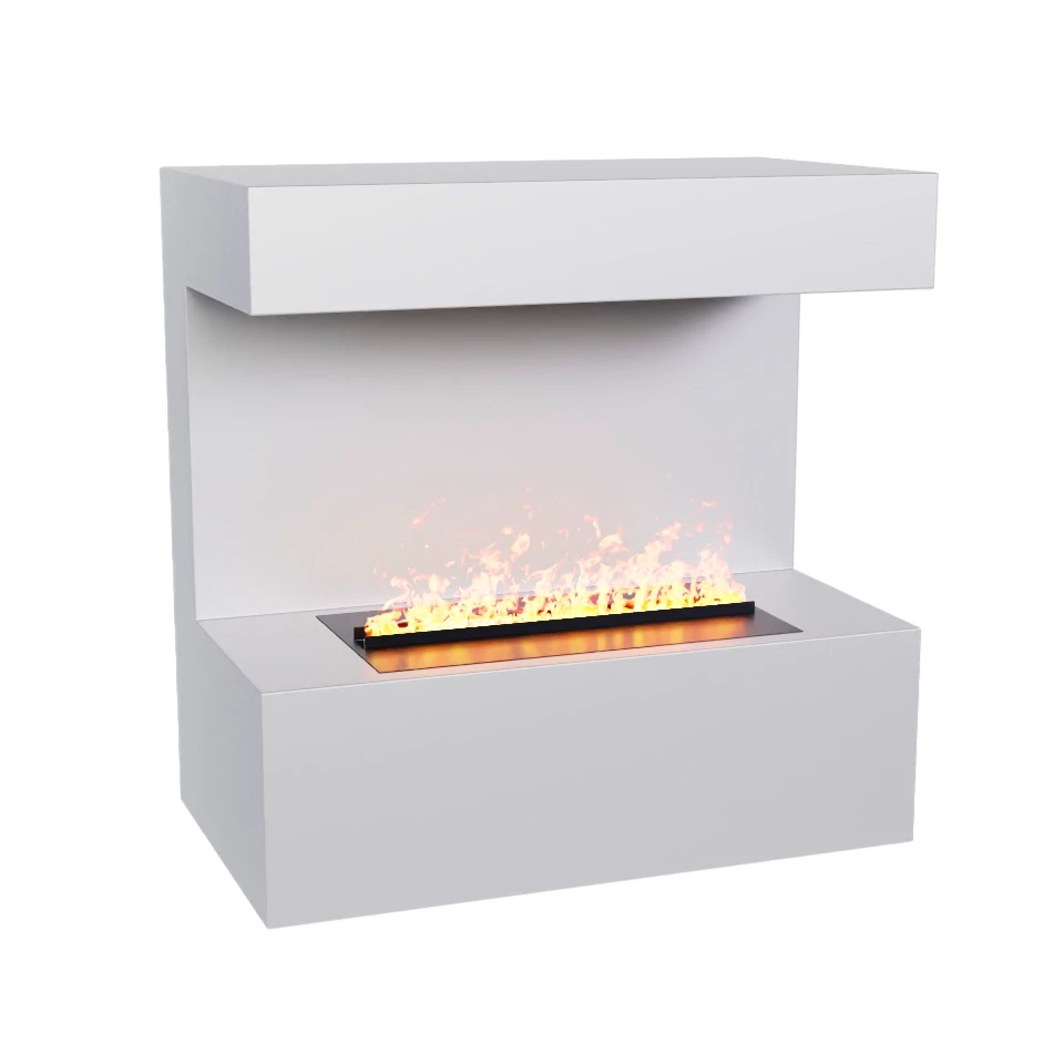 Late - Witte Wandhaard Waterdamp | Opti-Myst Haard van ScandiFlames Electric | Met Dimplex Cassette 400 Waterdampbrander
