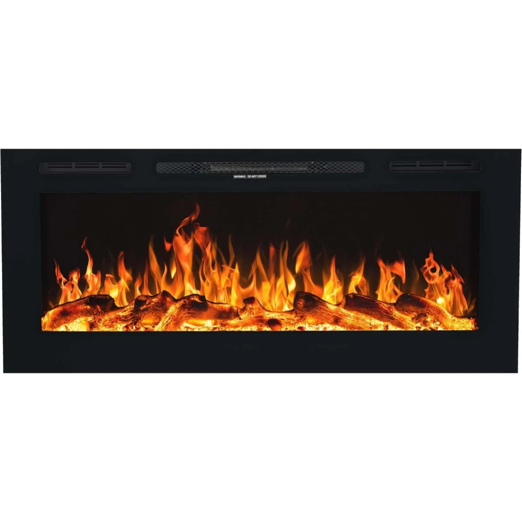 Aflamo Majestic Elektrische Haard 114 cm (45 inch) - Wandgemonteerd of Ingebouwd, LED Vlam, Afstandsbediening, 3 Decorstijlen, 1500 W afbeelding 1