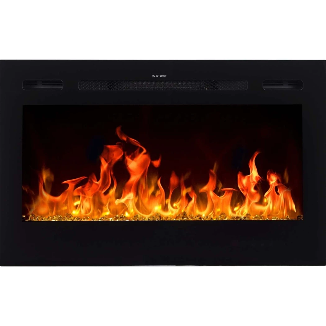 Majestic 92 cm elektrische haard - instelbare warmte (0,75-1,5 kW), energiebesparende LED, zwart afbeelding 1