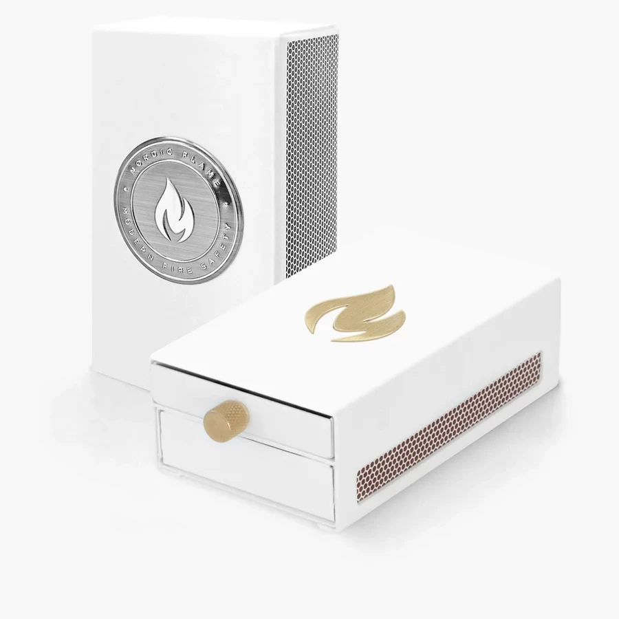 Matchbox lucifers – Wit Nordic Flame  | Bioethanolhaard-shop.nl | Accessoires voor het aansteken van open haarden