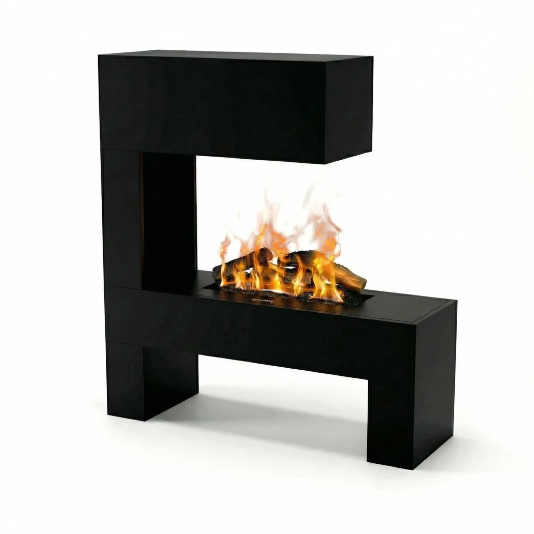 Glow Fire Mozart Zwart - OMC 600 | Vrijstaande Waterdamphaard - 120 cm x 110 cm x 35 cm afbeelding 1
