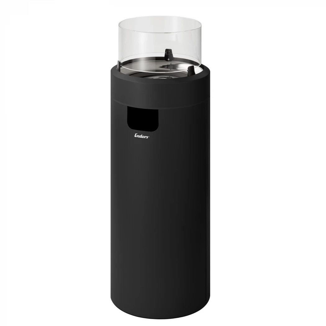 Nova LED Large - zwart  | Bioethanolhaard-shop.nl | Vrijstaande gashaard voor buiten