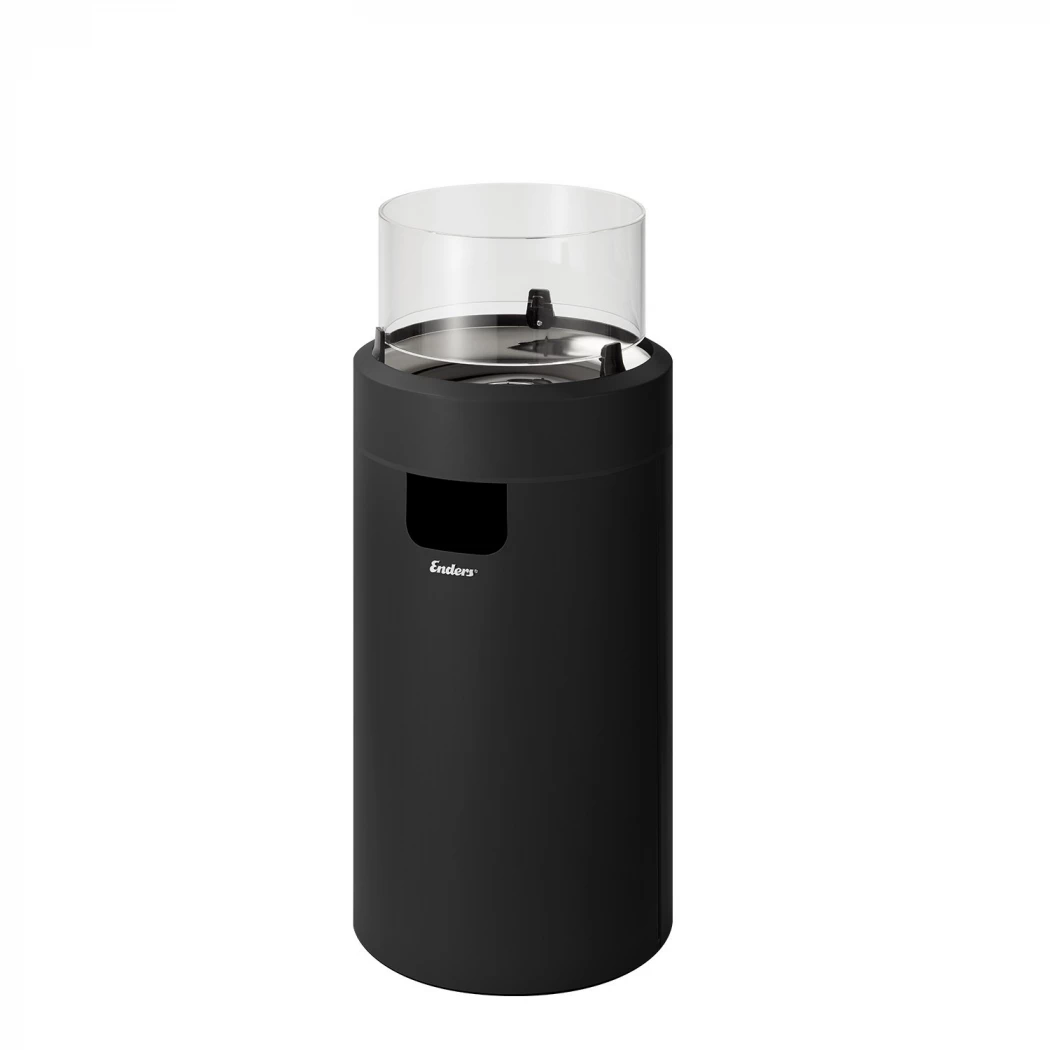 Nova LED Medium - zwart  | Bioethanolhaard-shop.nl | Vrijstaande gashaard voor buiten