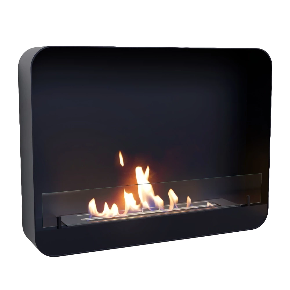 Ohio 80 - Zwart | ScandiFlames | Hangende bio-ethanol haard | Zwart afbeelding 1