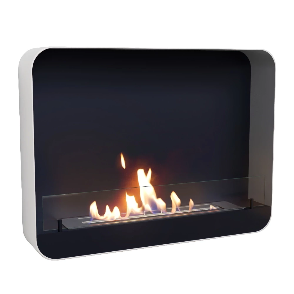 Ohio 80 - Wit | ScandiFlames | Hangende bio-ethanol haard | Zwart afbeelding 1
