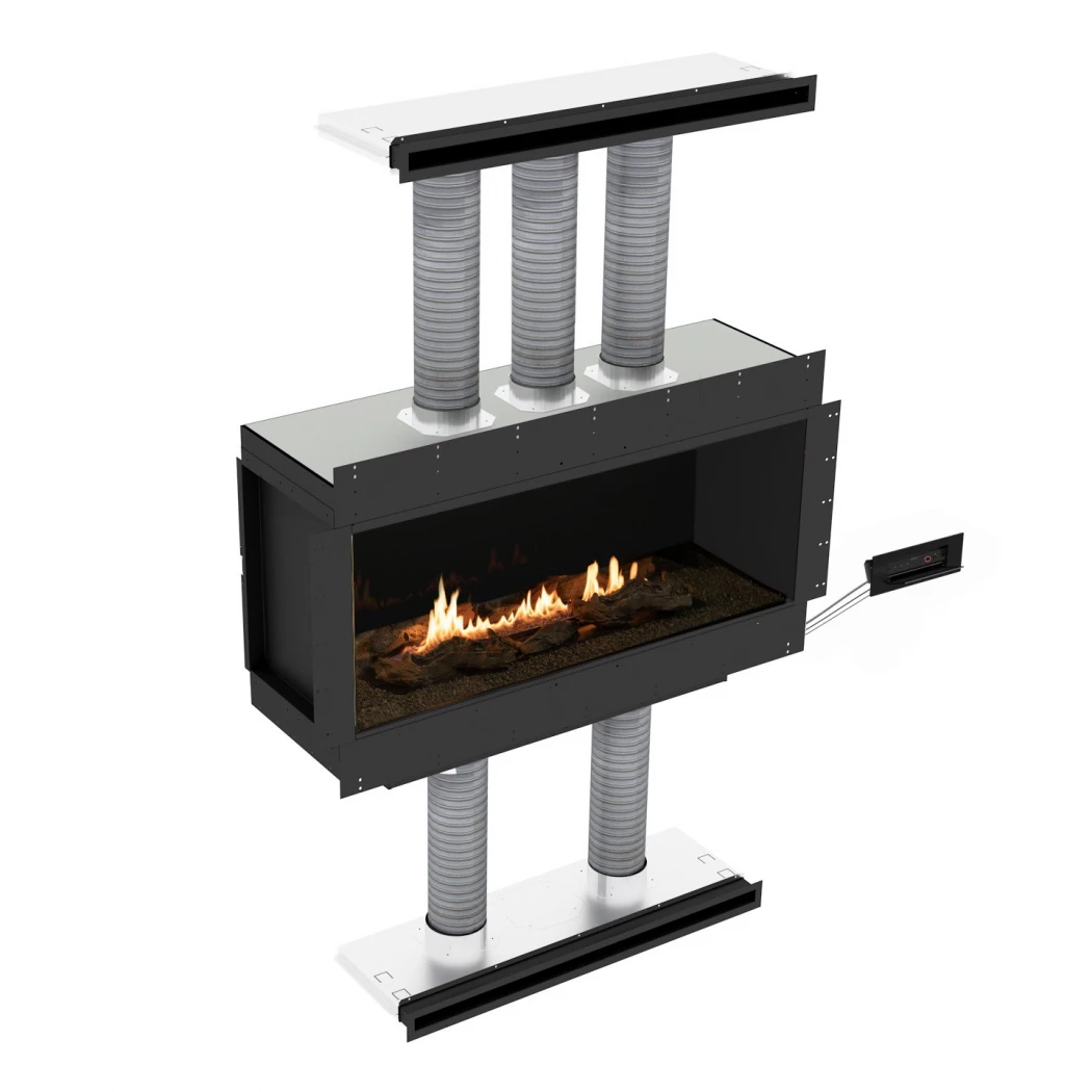 Panorama Single-Sided | Planika Fires | enkelzijdige automatische bioethanol haard | met afgesloten glas afbeelding 1