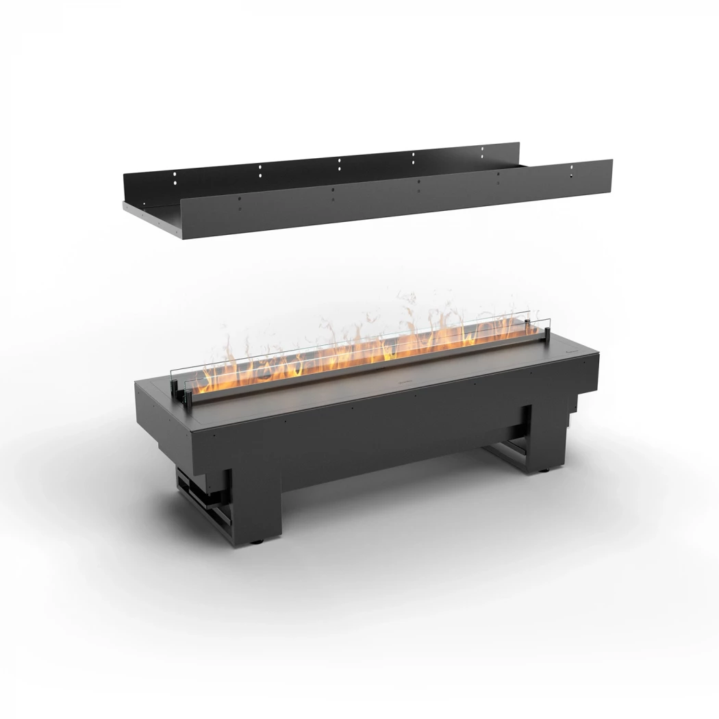 Cool Flame 1000 Island | Planika Fires | 4-Zijdige Opti-Myst Inbouwhaard | Zwart afbeelding 1