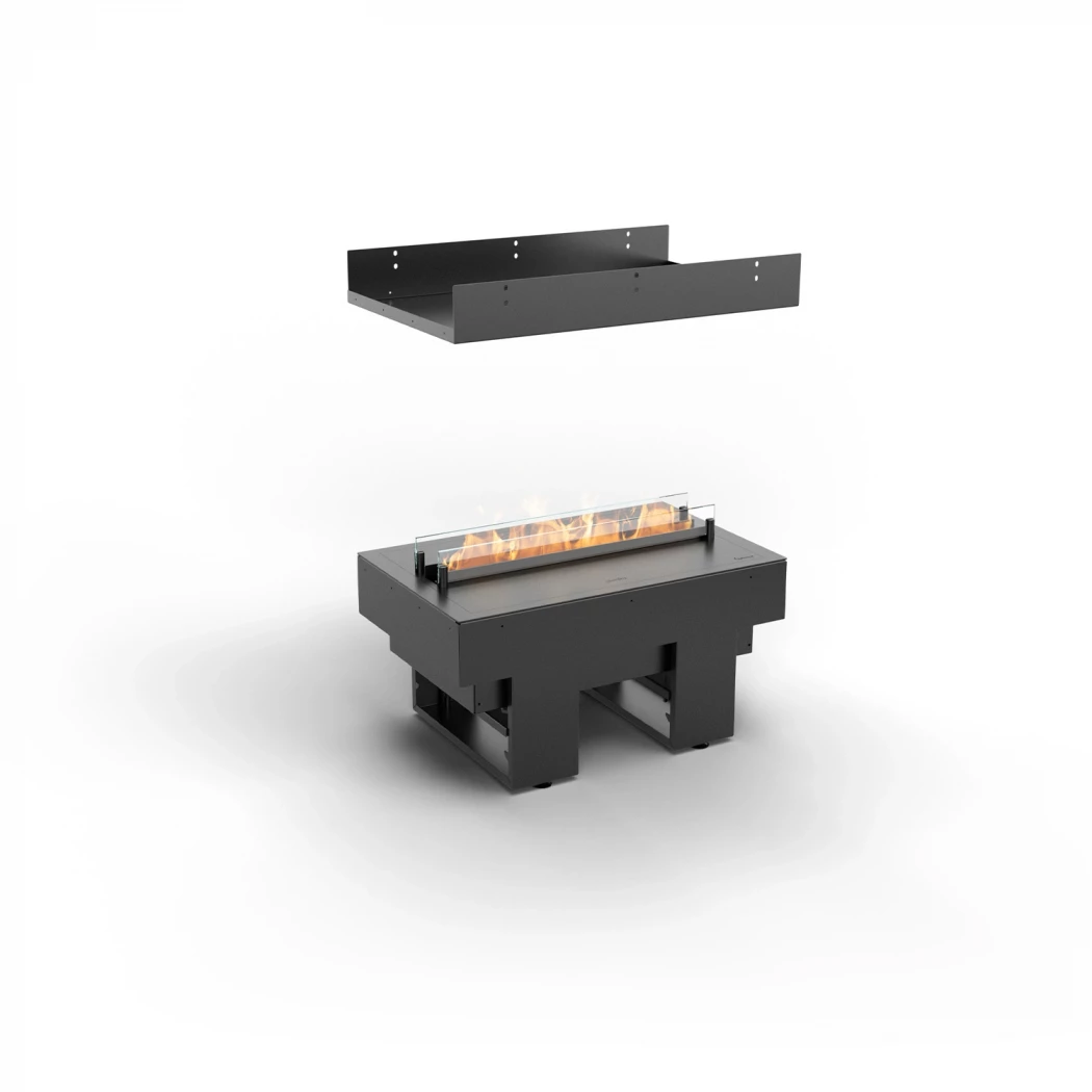Cool Flame 500 Island | Planika Fires | 4-Zijdige Opti-Myst Inbouwhaard | Zwart afbeelding 1