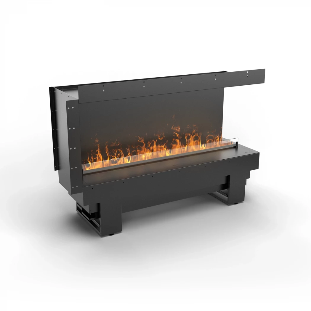 Cool Flame 1000 Right Corner | Planika Fires | Opti-myst hoekinbouw haard | Zwart afbeelding 1