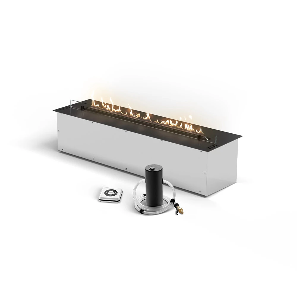Automatische Planika Brander FLA 3 | Planika Fires | Zwart en Staal | H:22 x D: 28 | verschillende afmetingen mogelijk