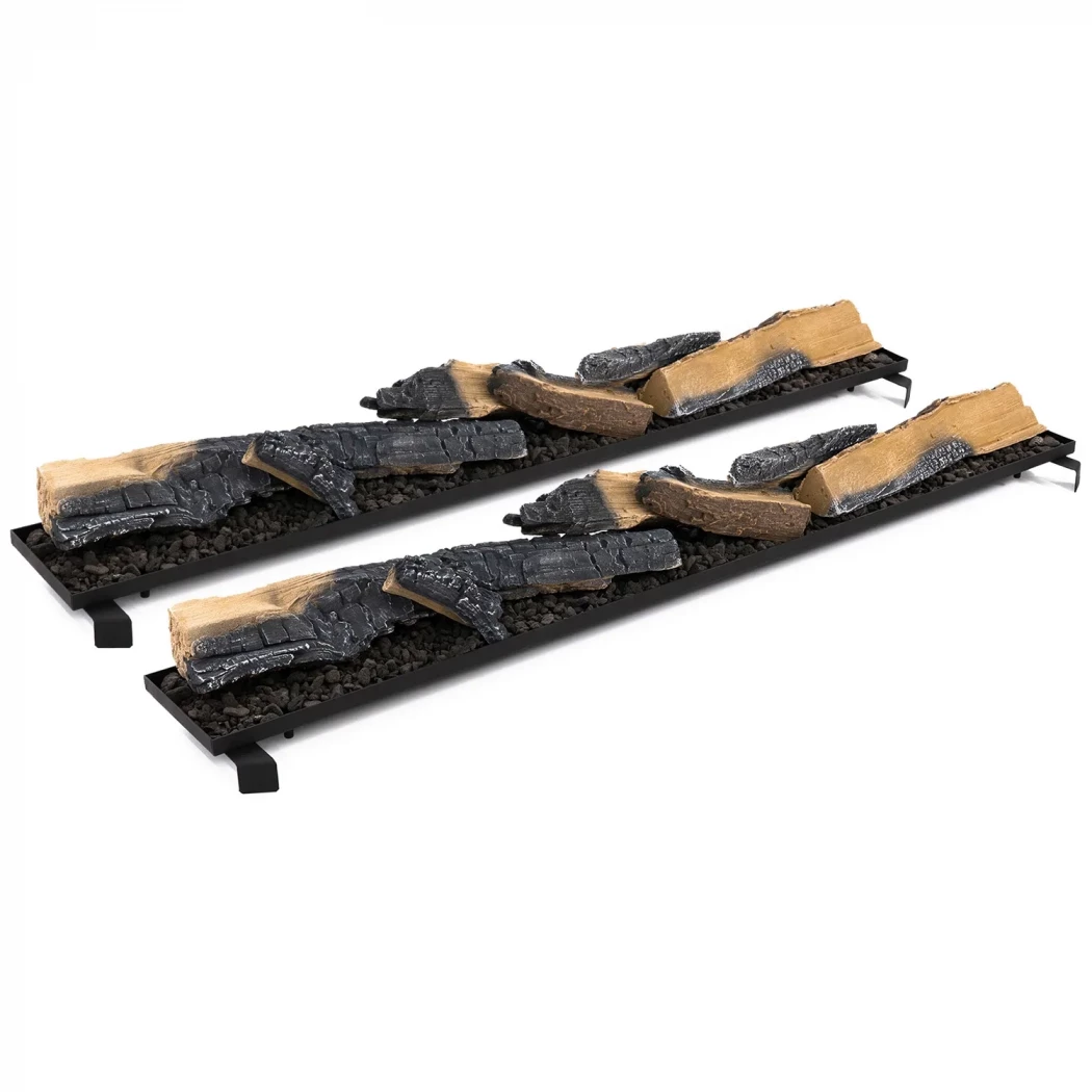 Keramisch hout | Planika Fires | set decoratief hout | 2 stukken | accessoire voor Planika Primefire 990+ of FLA 3 en FLA3 XL