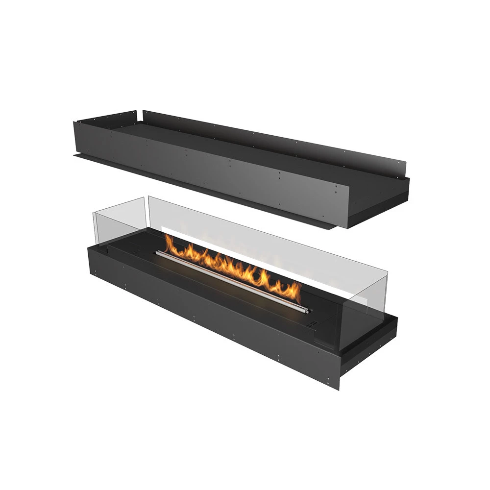 Forma 1500 Island | Planika Fires | Inbouwhaard | Bioethanol haard | Eilandwand met zwevende wand | open haard