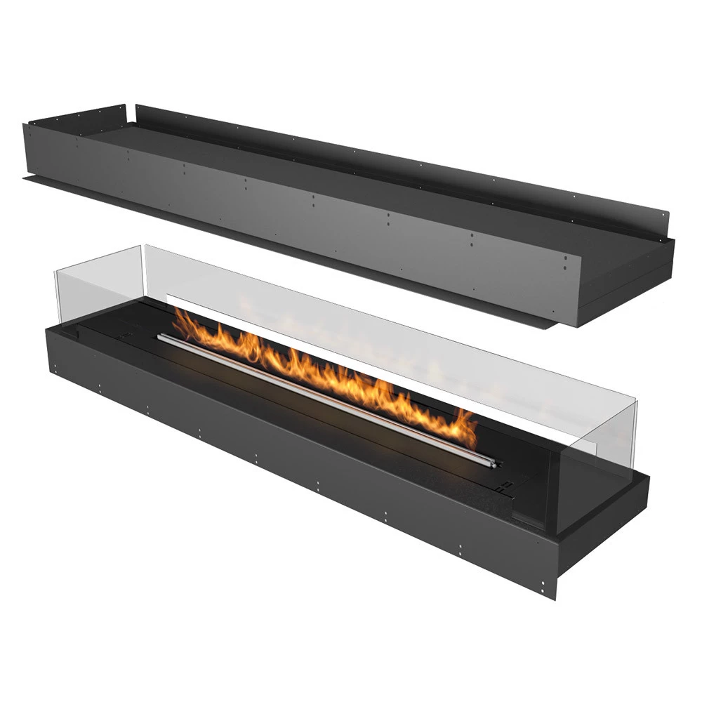 Forma 1800 Island | Planika Fires | Inbouwhaard | Bioethanol haard | Eilandwand met zwevende wand | open haard