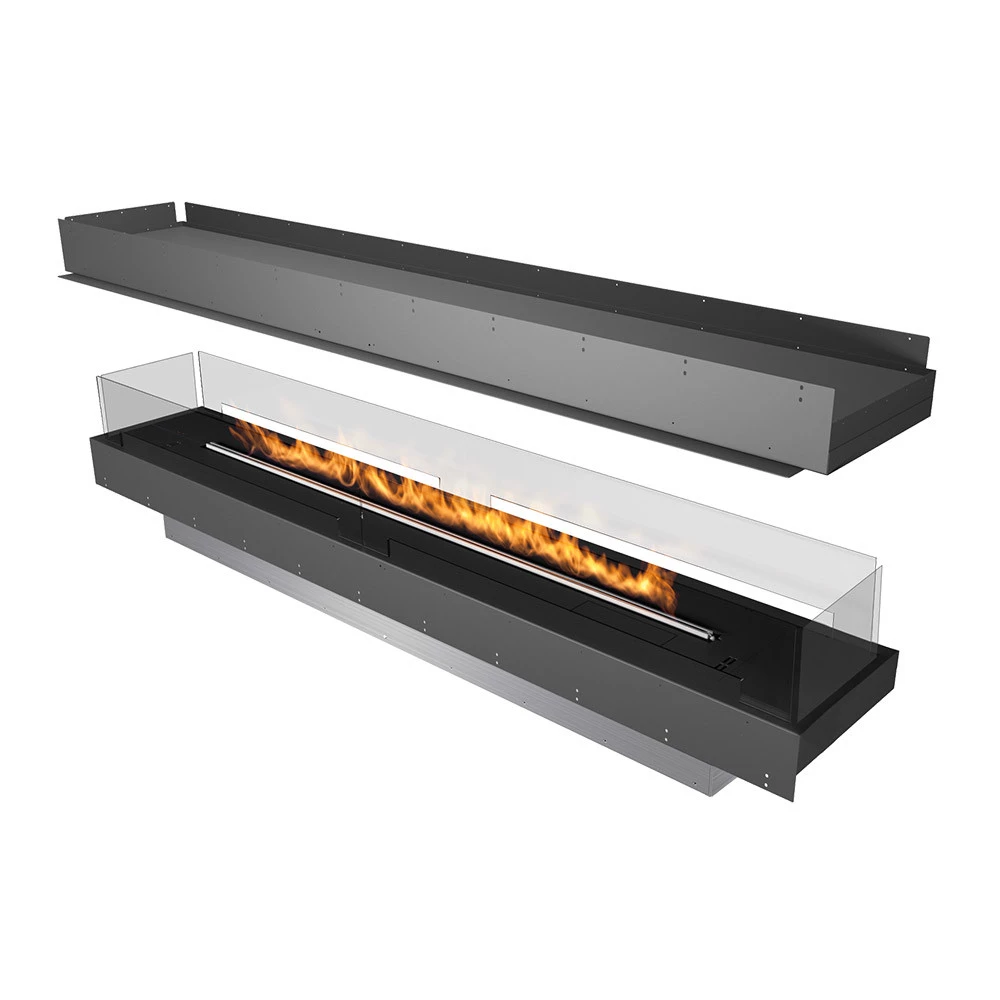 Forma 2300 Island | Planika Fires | Inbouwhaard | Bioethanol haard | Eilandwand met zwevende wand | open haard