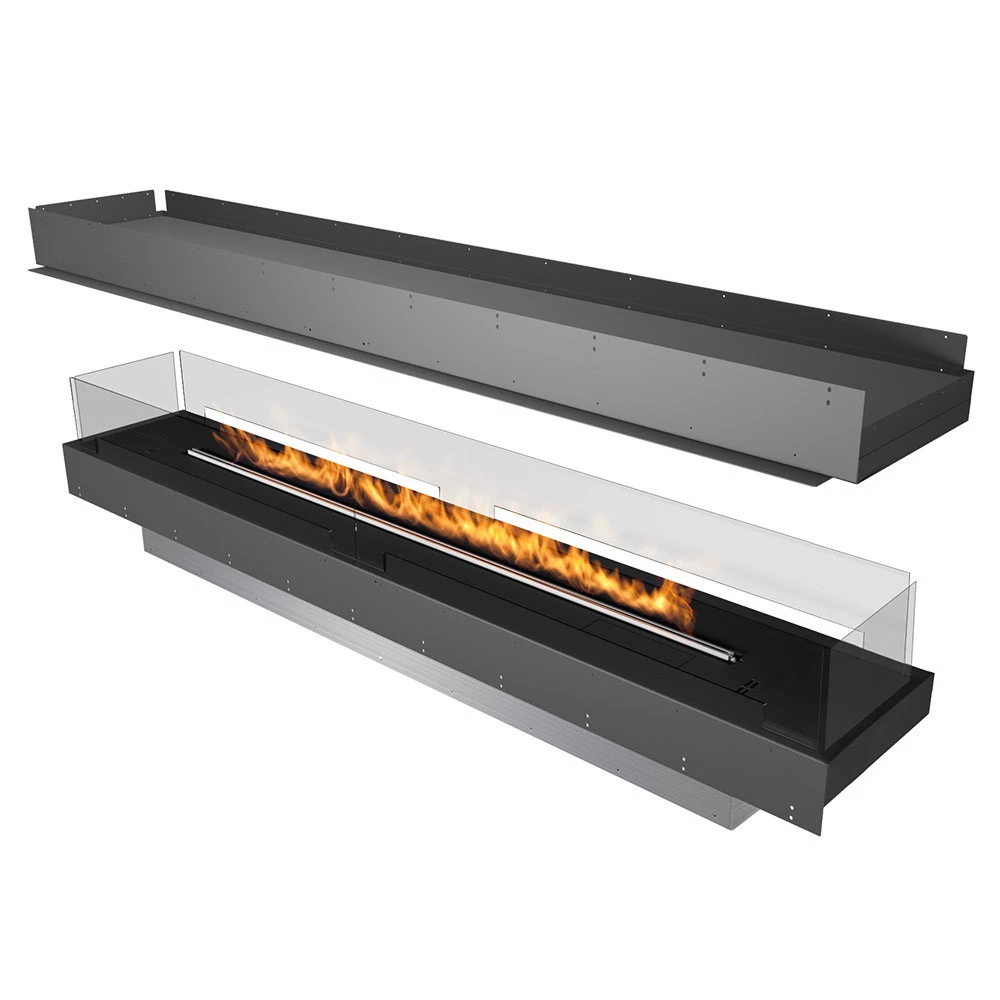 Forma 2700 Island | Planika Fires | Inbouwhaard | Bioethanol haard | Eilandwand met zwevende wand | open haard