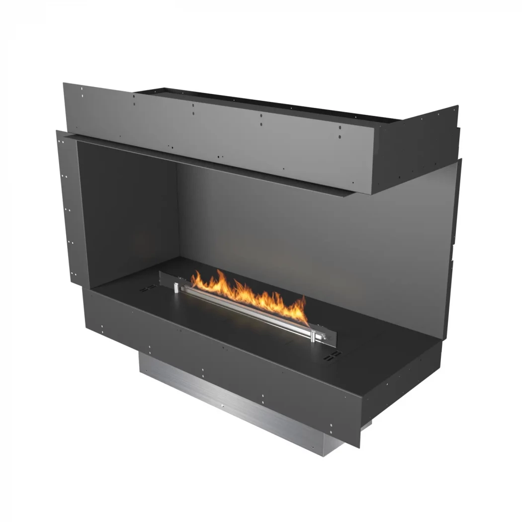 Forma 800 Right Corner | Planika Fires | inbouwhaard | rechtse hoek | bioethanol haard afbeelding 1