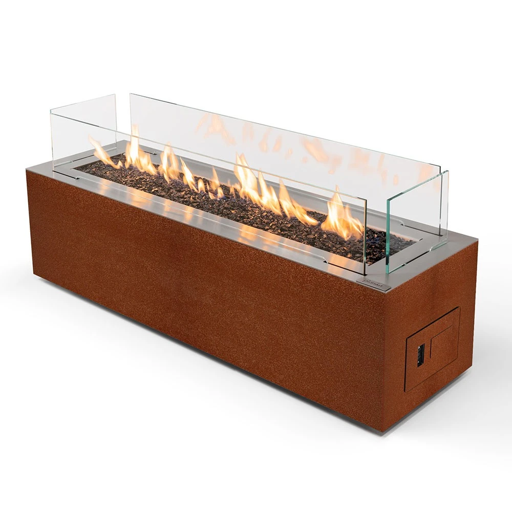 Planika Galaxy Gasbrander | Planika Fires | Corten | Gashaard voor buiten | Buitengashaard | met glas afbeelding 1