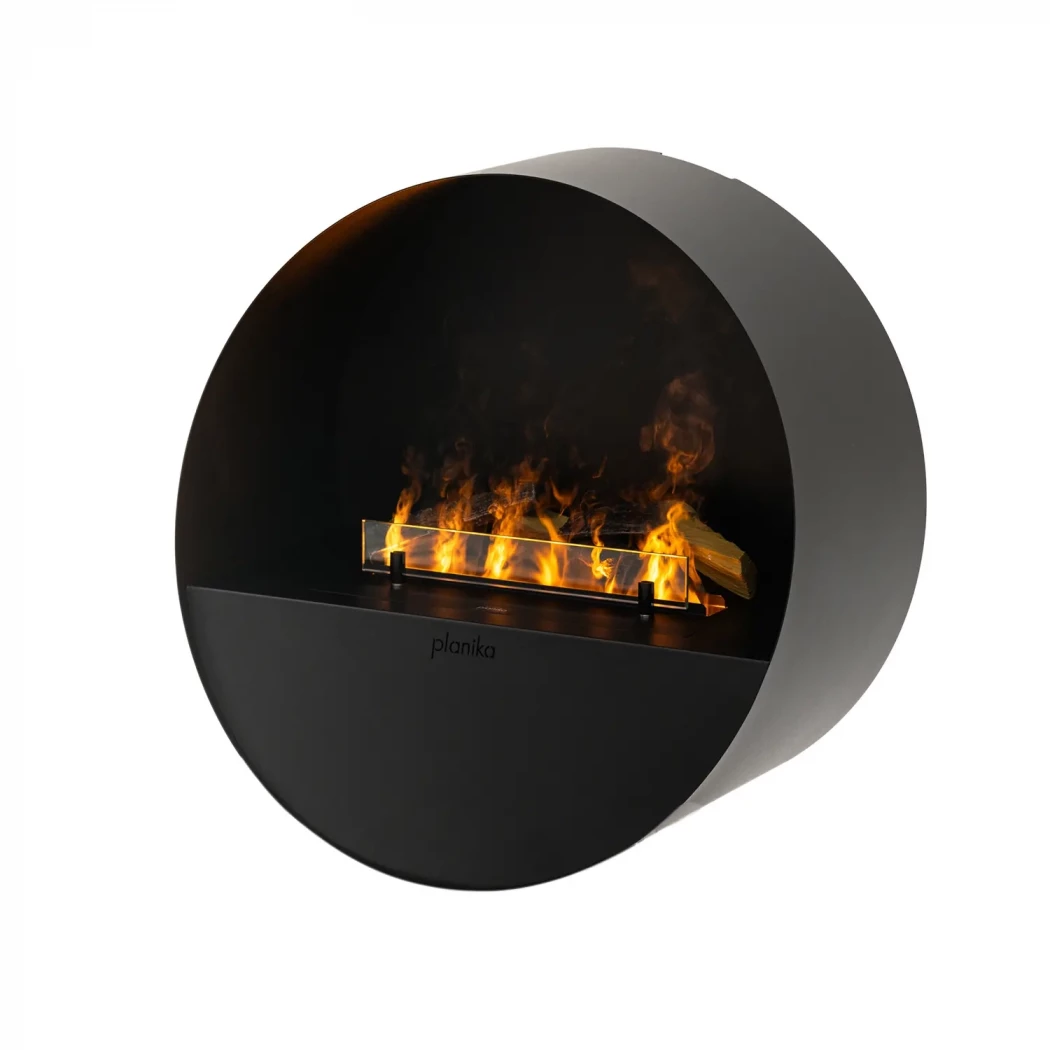 Misty Waterdamphaard | Planika Fires | Vrijstaande waterdamphaard , Opti-myst wandhaard | Zwart afbeelding 1