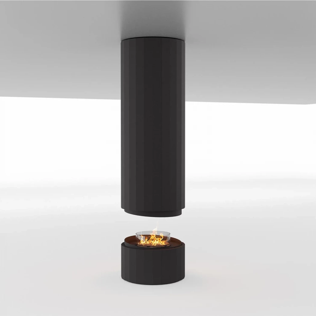 Pillar | Planika Fires | Plafond bio-ethanol haard | Zwart afbeelding 1