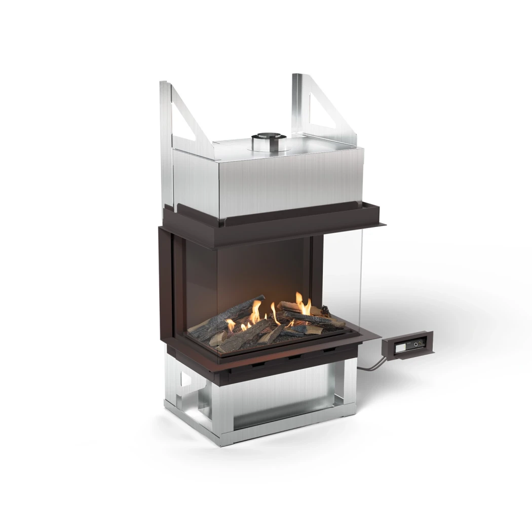 Planika Sono driezijdige bio-ethanolhaard - volledig glasomsloten, 9,5 kW, BEV®-brander, zwarte afwerking afbeelding 1