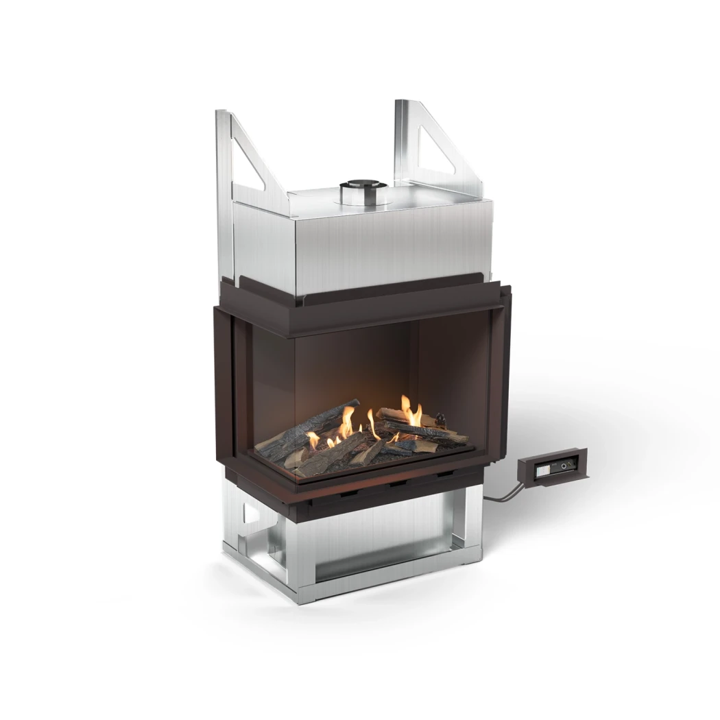 Planika Sono Left Corner bio-ethanolhaard - volledig glasomsloten, 9,5 kW, BEV®-brander, zwarte afwerking afbeelding 1