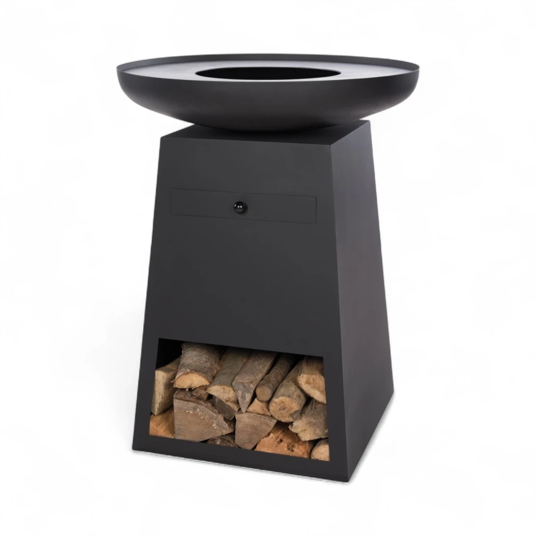 Orion Klassisk Sort Red Fire  | Bioethanolhaard-shop.nl | Buiten barbecue op hout