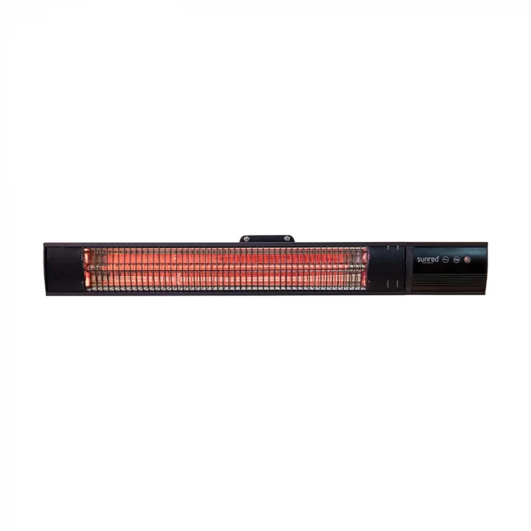 Royal Diamond 2000 watt sort terrassevarmer Sunred  | Bioethanolhaard-shop.nl | Muur-gemonteerde elektrische terrasverwarmer