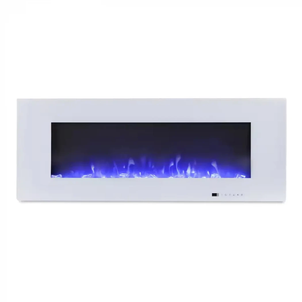 Azurite 127 cm - Witte elektrische haard wandhaard ScandiFlames Electric  | Bioethanolhaard-shop.nl | Muur-gemonteerde elektrische haard