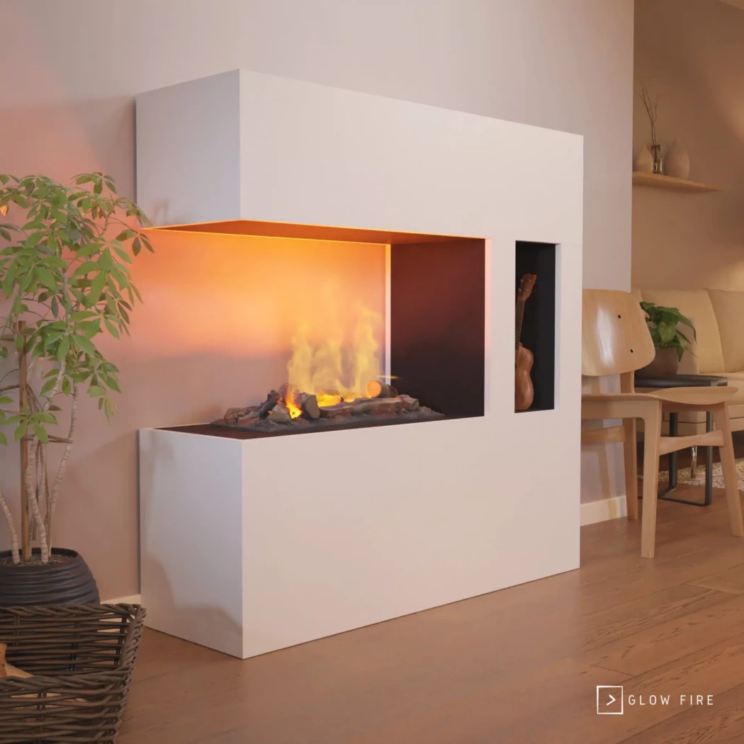 Schiller Pocket Waterdamp haard - Hvid Glow Fire  | Bioethanolhaard-shop.nl | Vrijstaande waterdamphaard