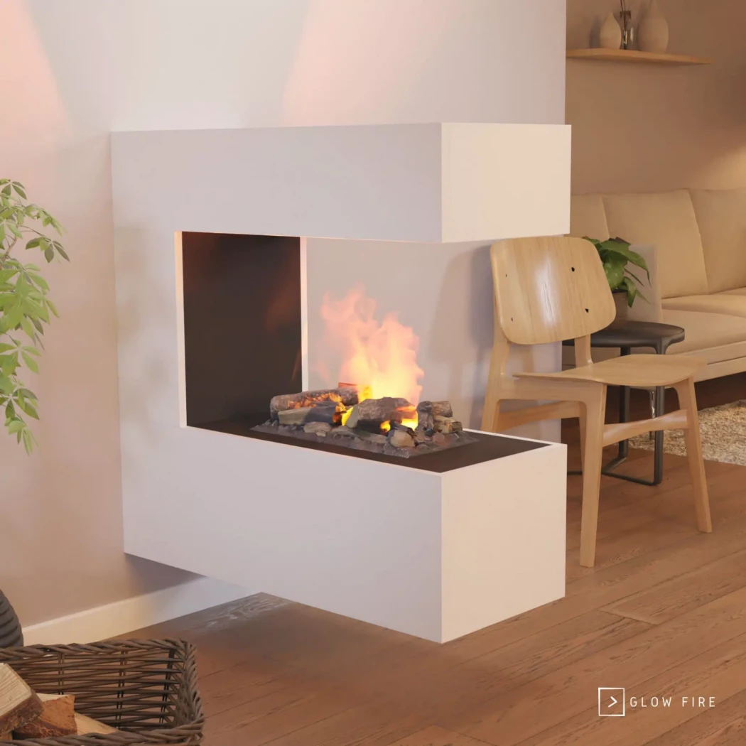 Schiller Wall - Hvid Glow Fire | Bioethanolhaard-shop.nl | Opti-myst wandhaard