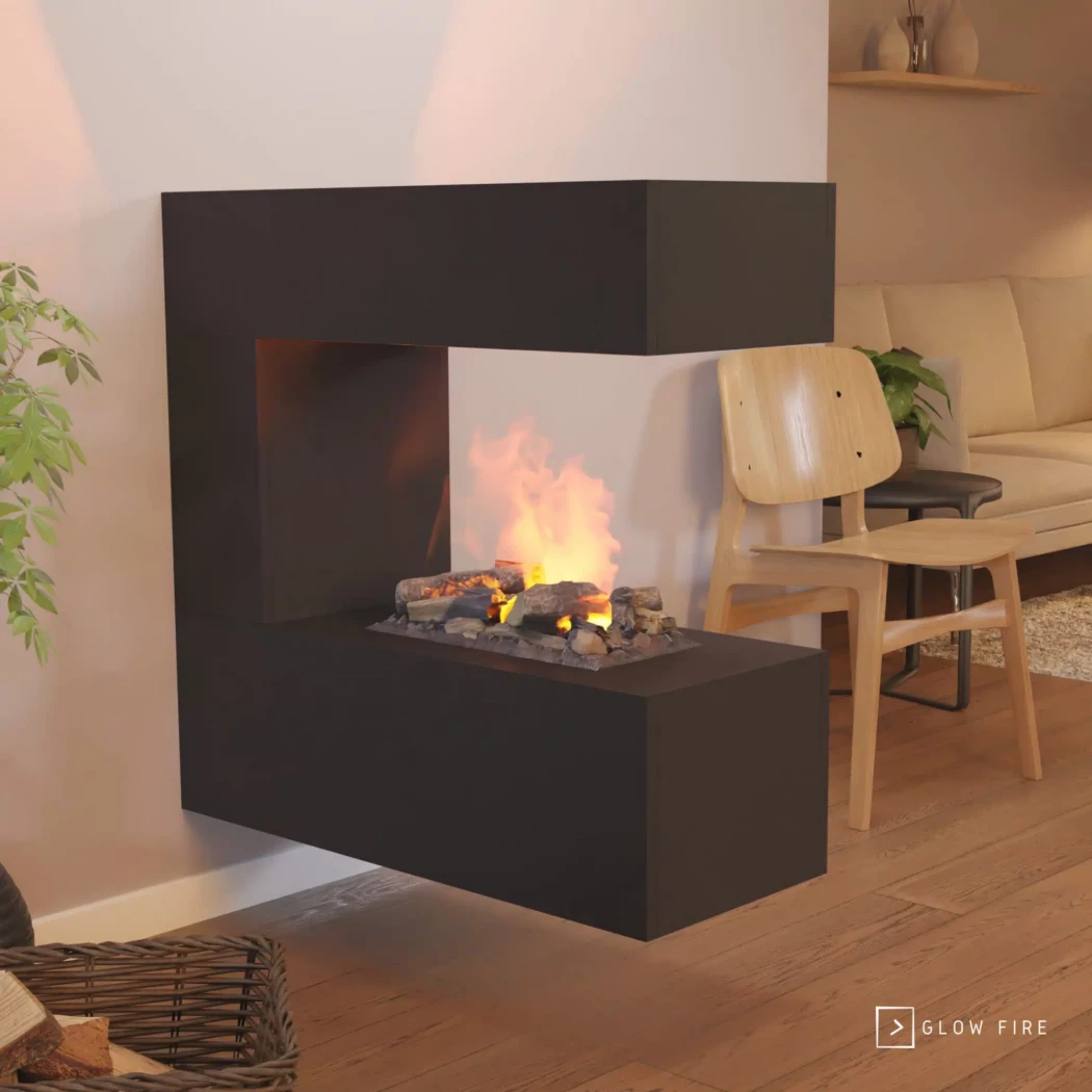 Schiller Wall - Sort Glow Fire | Bioethanolhaard-shop.nl | Opti-myst wandhaard