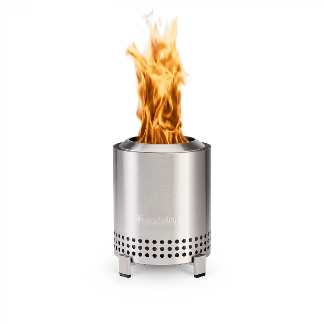 Mesa - Roestvrij staal - Vuurkorf voor op tafel Solo Stove  | Bioethanolhaard-shop.nl | Tafelblad vuurplaats