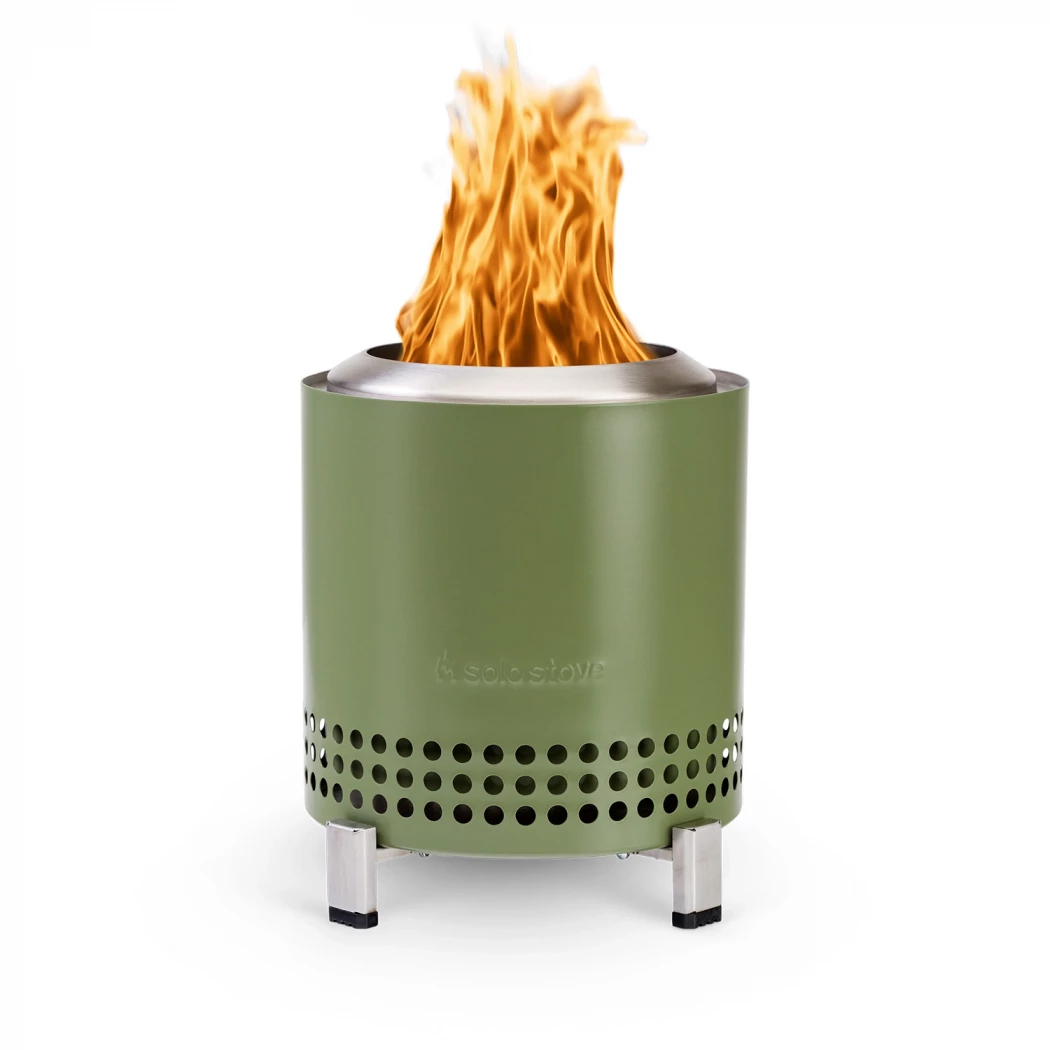 Mesa XL Deep Olive - Vuurkorf voor op Tafel Solo Stove  | Bioethanolhaard-shop.nl | Tafelblad vuurplaats