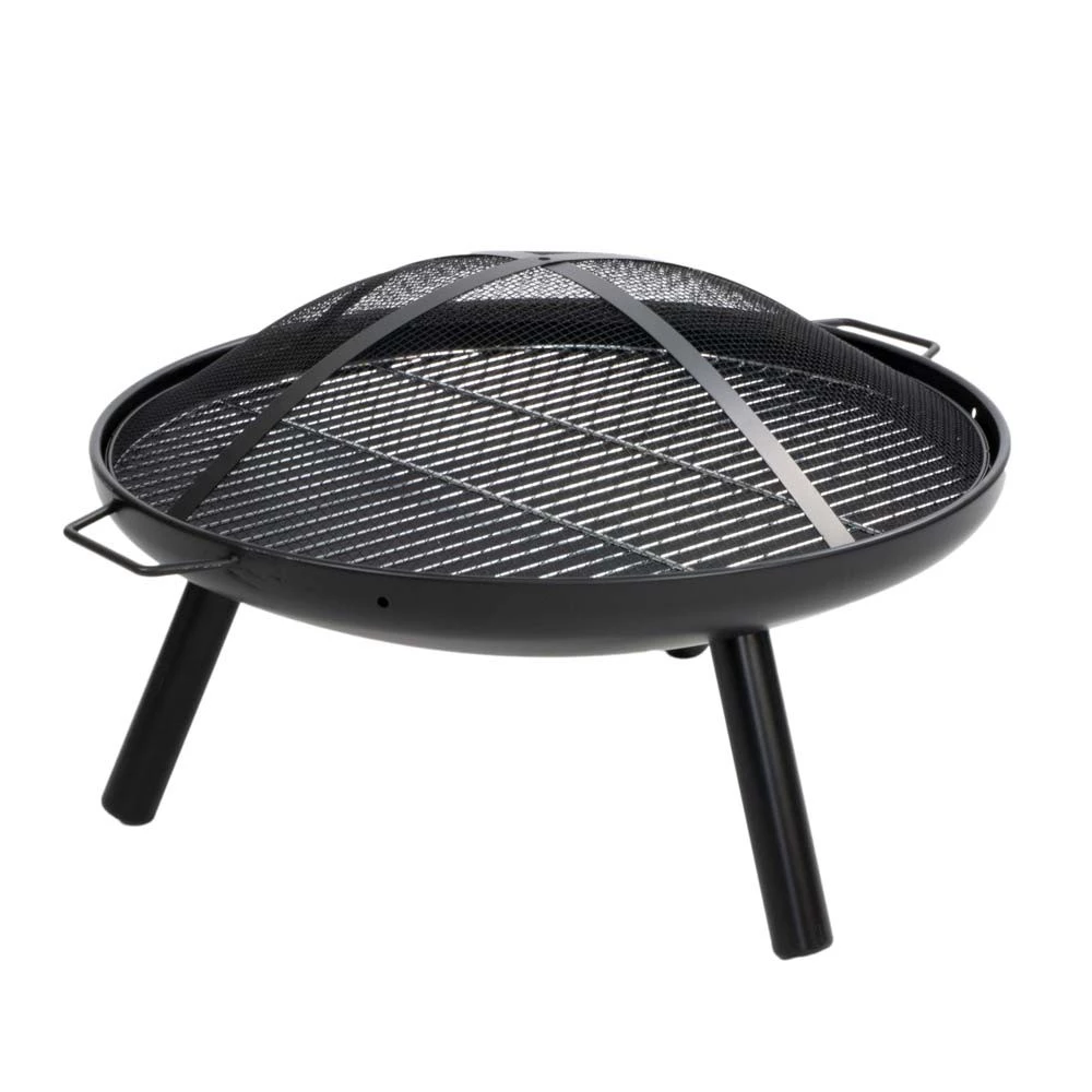 Dubai vuurkorf met grillrooster en netdeksel  | Bioethanolhaard-shop.nl | Buiten vuurplaats