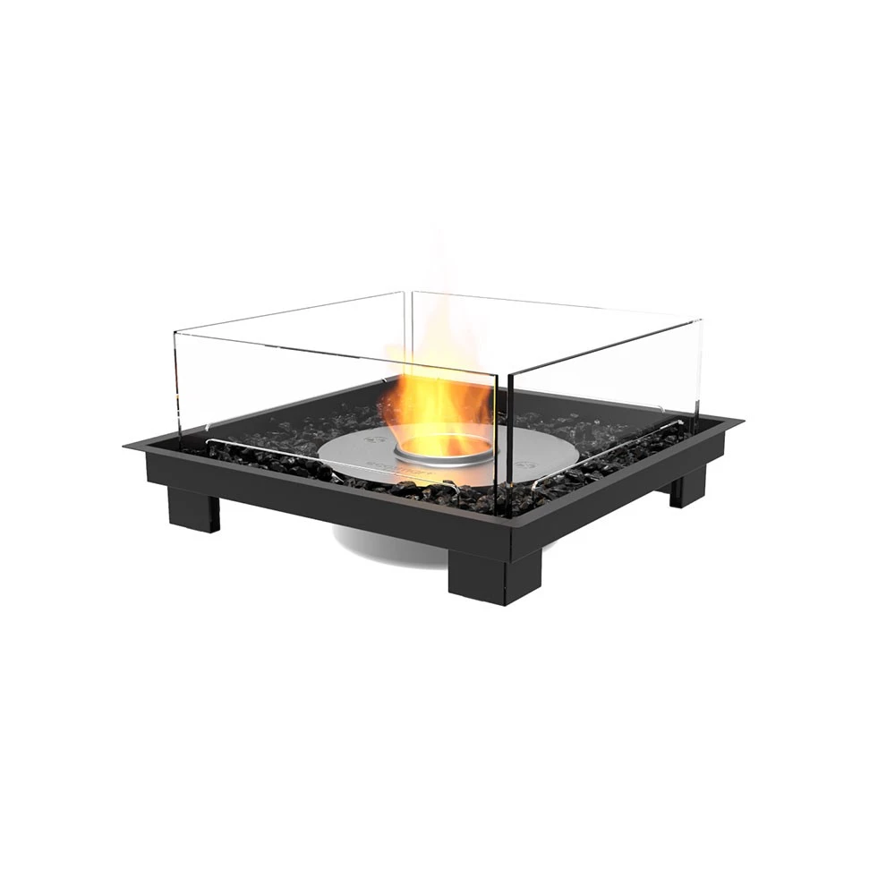 Square 22 bio-ethanol haard inbouwset | EcoSmart Fire | Bio-ethanol haard beginnersset | Staal , Zwart afbeelding 1