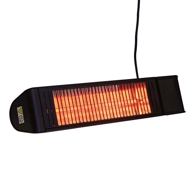 Terrasverwarmer HEAT1 ECO Pro-line 2000W 66cm- Zwart HEAT1 | Bioethanolhaard-shop.nl | Muur-gemonteerde elektrische terrasverwarmer