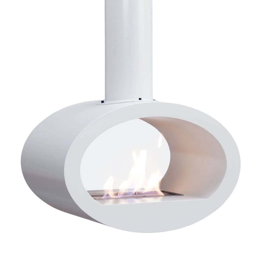 Toronto Wit - 2-zijdige bio-ethanol plafondhaard ScandiFlames  | Bioethanolhaard-shop.nl | Plafond bio-ethanol haard