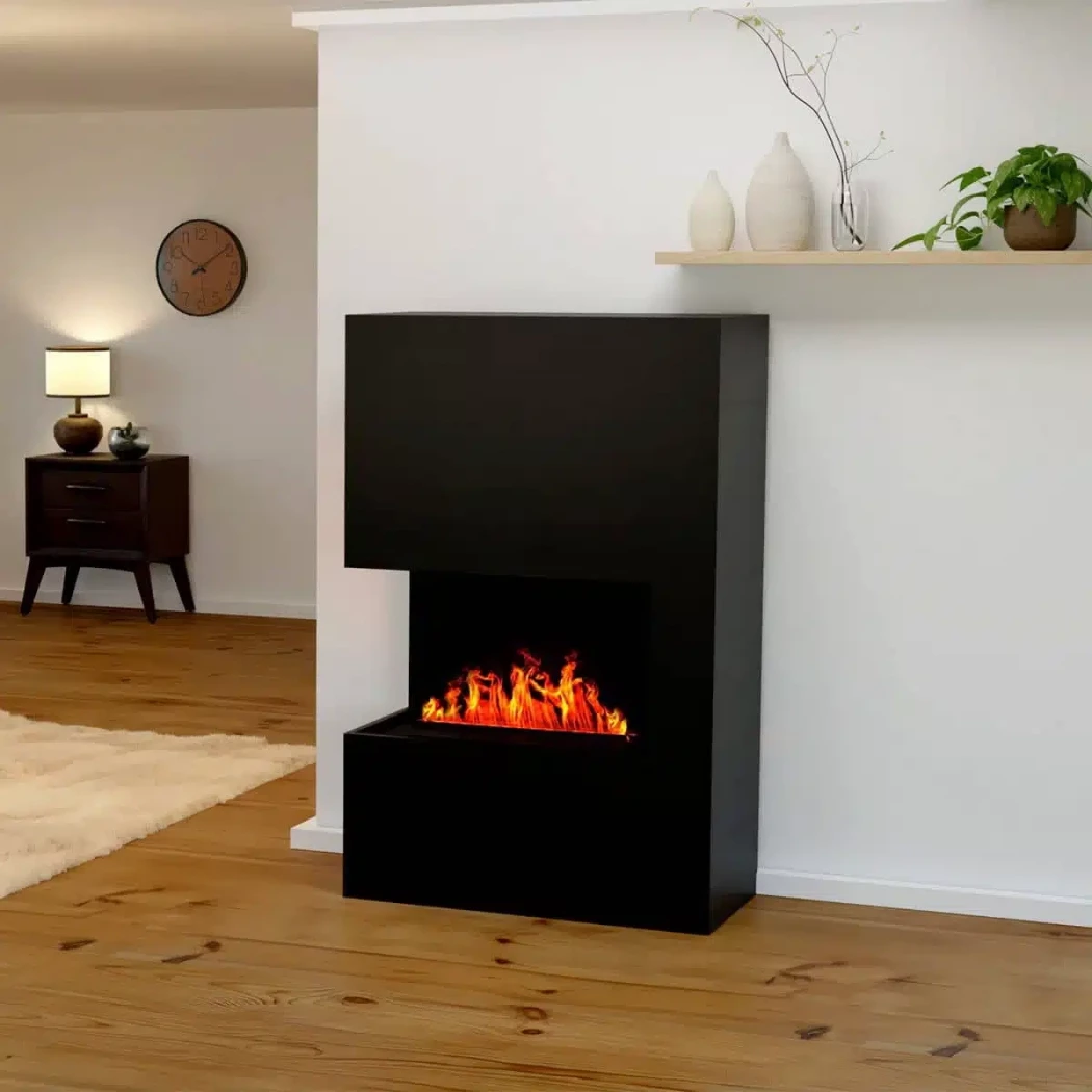 Tucholsky left corner - Sort Glow Fire | Bioethanolhaard-shop.nl | Vrijstaande waterdamphaard