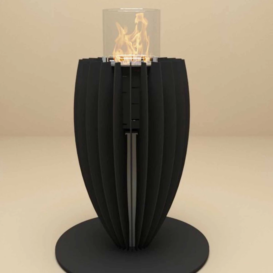 Tuli Gasverwarmer - Zwart GlammFire  | Bioethanolhaard-shop.nl | Buiten vuurplaats