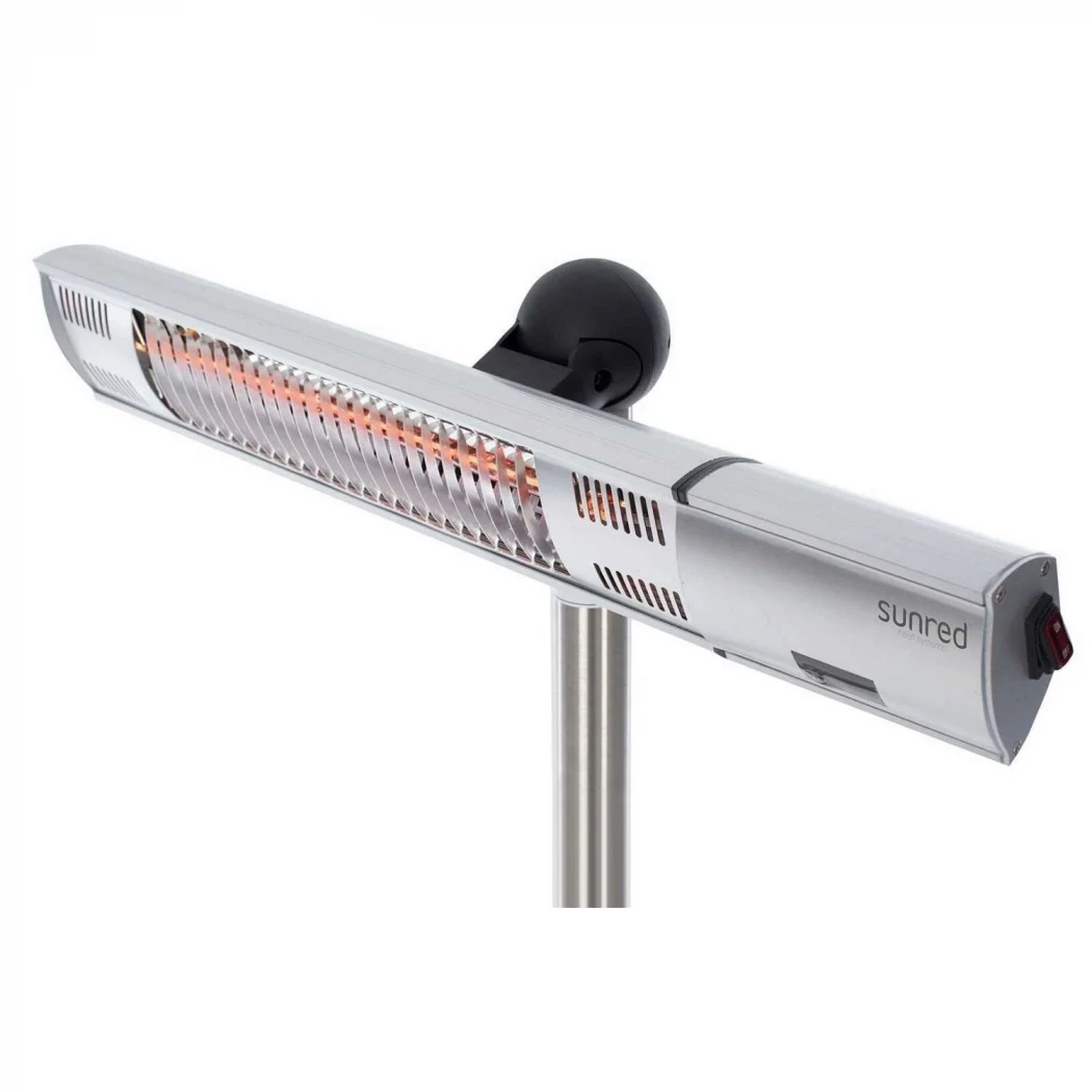 Ultra 2000W terrassevarmer på stand Sunred  | Bioethanolhaard-shop.nl | Vrijstaande elektrische terrasverwarmer