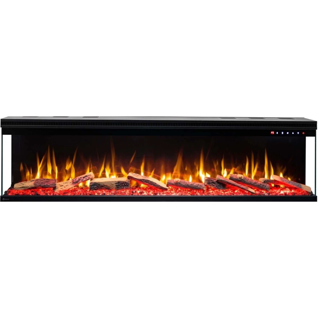 Aflamo Unique 153 cm elektrische haard - Wandmontage of inbouw, LED-vlam, 6 kleuren, 1,5 kW warmte afbeelding
