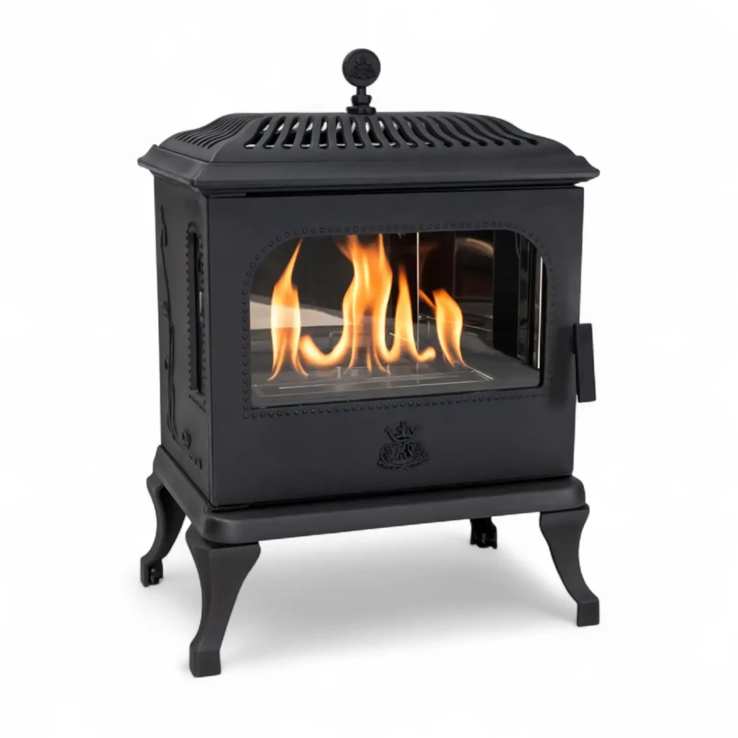 Victoria 85 vrijstaande bio-ethanolkachel in gietijzer - Westbo of Sweden - Tot 6 uur brandtijd per vulling en 2,3 kW warmteafgifte. afbeelding