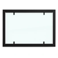 Zwart stalen buitenframe met volledig glas voor Foco Two 800 bio-ethanol haarden.