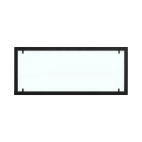 Zwart stalen buitenframe met volledig glas voor Foco Two 1800 bio-ethanol haarden.