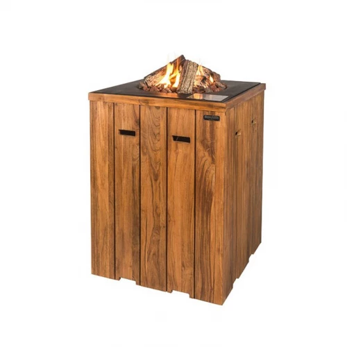 Teak gashaard met zwarte top Gashaard in teak met zwarte bovenkant