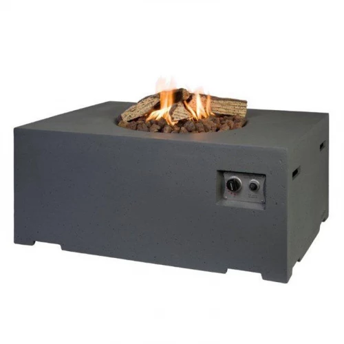 Antraciet rechthoekige haard tafel Rechthoekige haard tafel antraciet