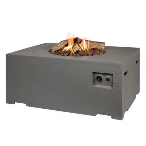 Gashaard rechthoekig tafel taupe Rechthoekige taupe gashaard tafel